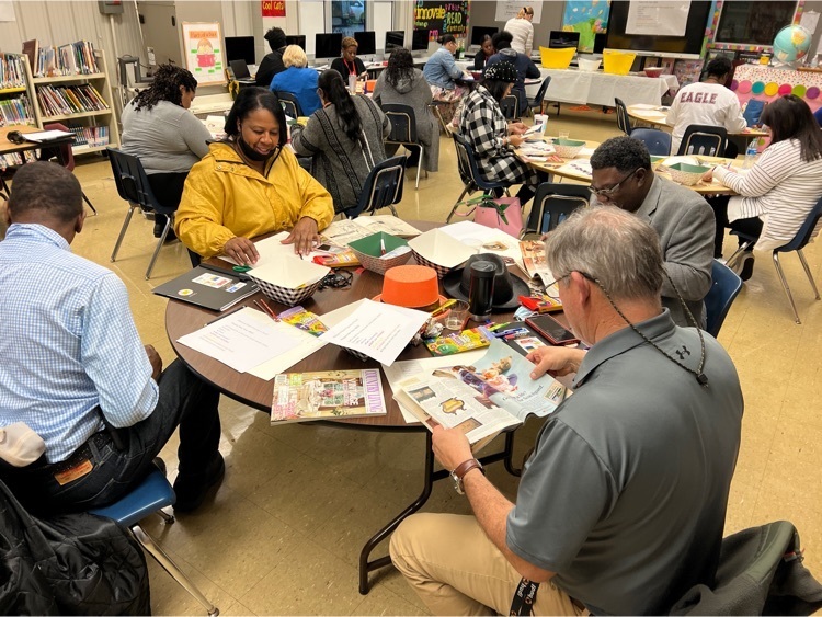 Staff creating 2023 vision boards