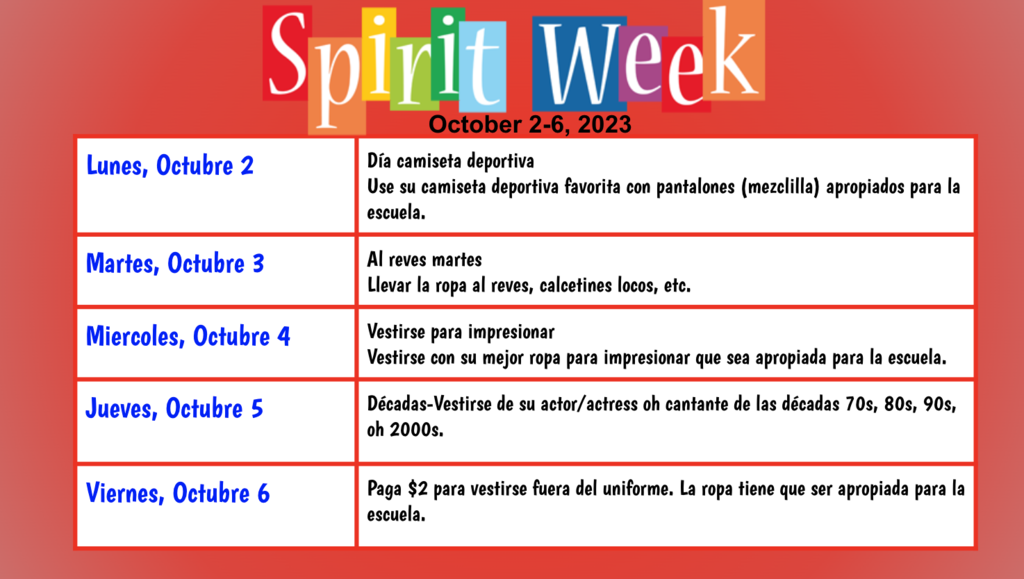 span spirit week